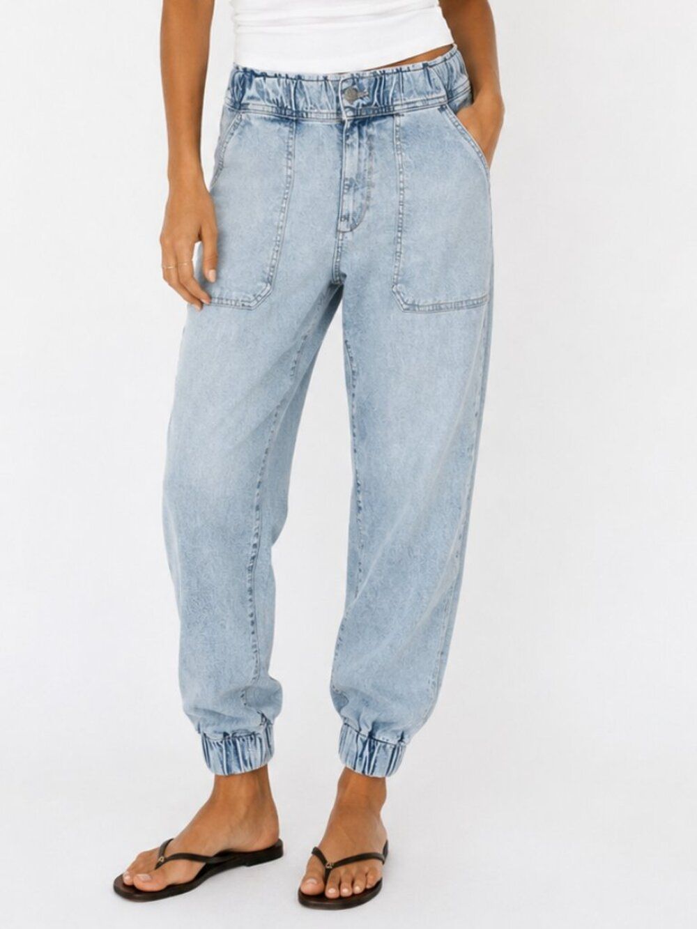 Dl1961 Women's Jeans Light Wash Size 30 Laura Jogger High Rise